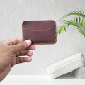 Brown Genuine Cow Leather Card Holder | Handcrafted with Smooth Finish