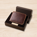 Reddish Brown Genuine Men's Leather Wallet | Handcrafted with Smooth Shiny Finish