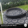 Men's Black Pull-Up Leather Belt – Genuine Buffalo Leather, Classic Everyday Belt