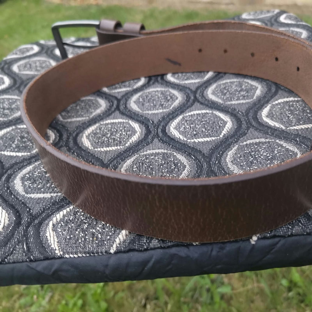 Men's Brown Pull-Up Leather Belt – Genuine Buffalo Leather, Classic Casual & Everyday Belt