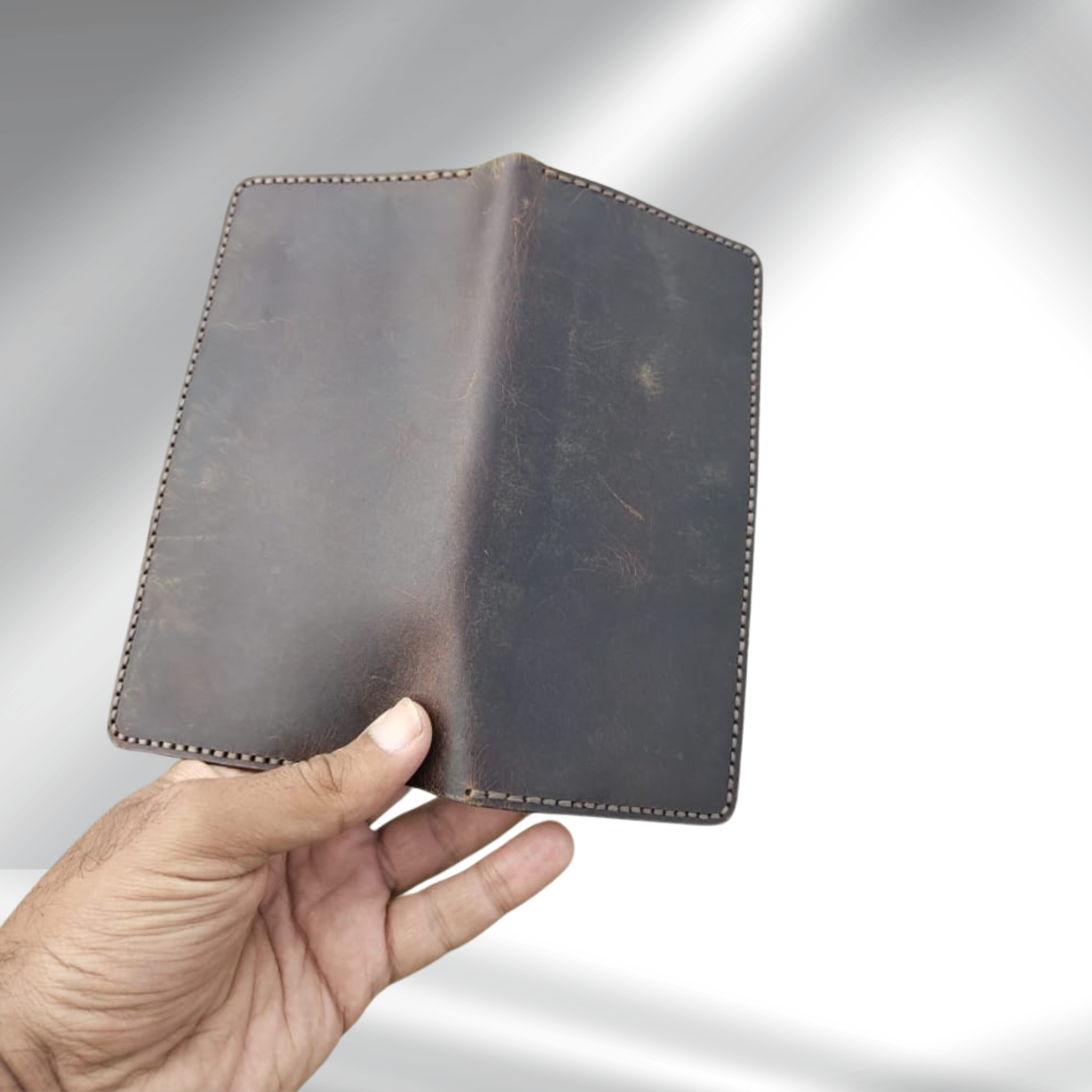 Men's Buffalo Leather Long Wallet | Handcrafted Genuine Leather Wallet with Coin Pocket