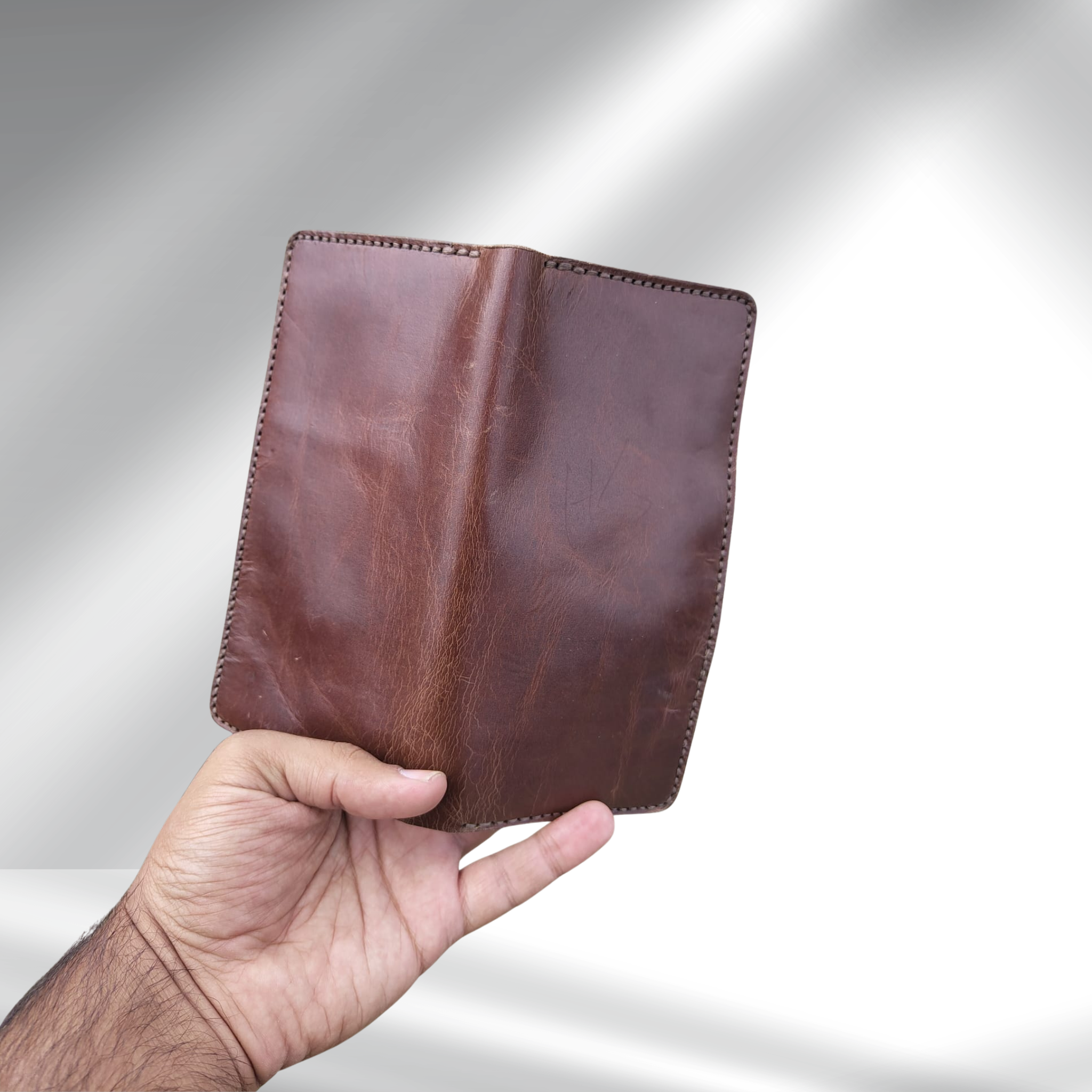 Men's Buffalo Leather Long Wallet | Handcrafted Genuine Leather Wallet with Coin Pocket