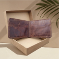 Handcrafted Dark Brown Genuine Leather Wallet | Premium Cow Leather Slim Wallet