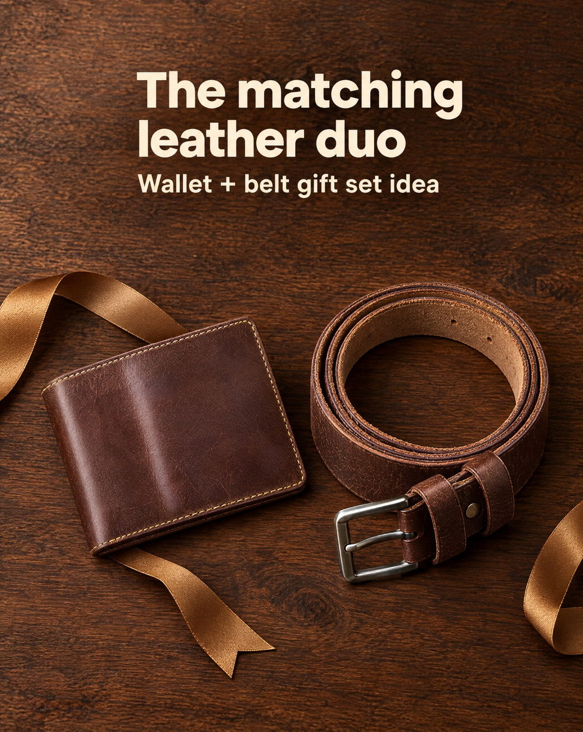 Halloween Offer: Reddish Brown Wallet + Belt Gift Set