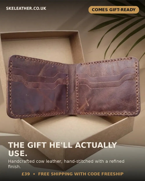 Handcrafted Dark Brown Genuine Leather Wallet | Premium Cow Leather Slim Wallet