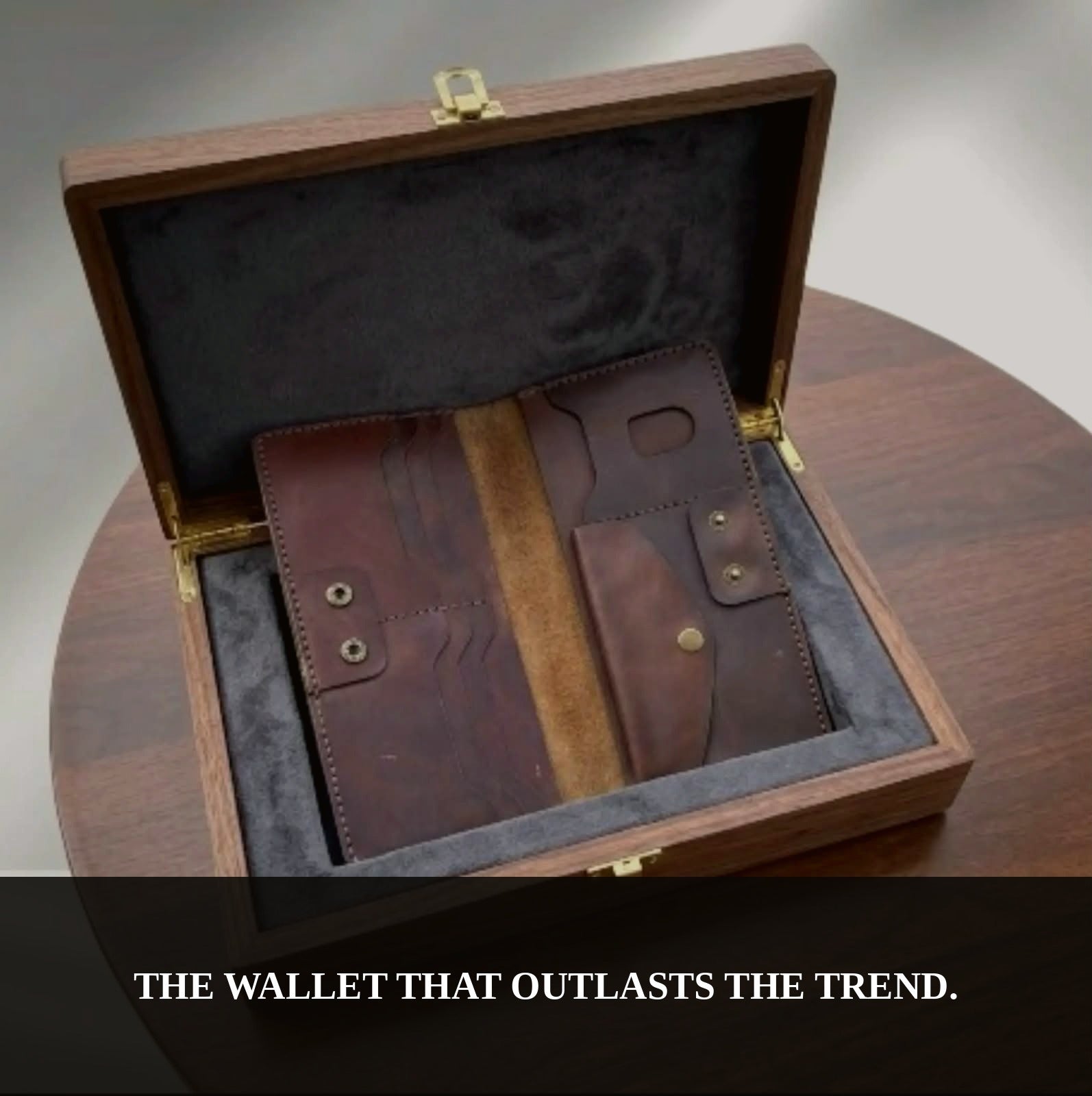 Men's Buffalo Leather Long Wallet – Handmade Genuine Leather Bifold with Coin Pocket & ID Window